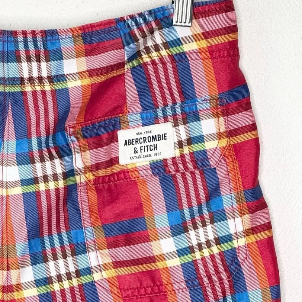 Abercrombie & Fitch Vintage Plaid Swim Trunks - Men’s US MD